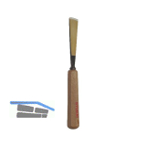 STUBAI Bildhauer-Stechbeitel geschliffen mit Holzheft Form 3 Breite 4 mm