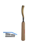 STUBAI Bildhauer-Stechbeitel geschliffen mit Holzheft Form 16 Breite 6 mm