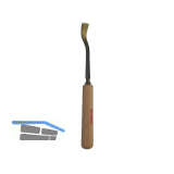 STUBAI Bildhauer-Stechbeitel geschliffen mit Holzheft Form 24 Breite 16 mm