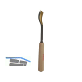 STUBAI Bildhauer-Stechbeitel geschliffen mit Holzheft Form 32 Breite 2 mm