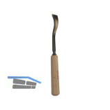 STUBAI Bildhauer-Stechbeitel geschliffen mit Holzheft Form 38 Breite 4 mm