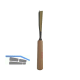 STUBAI Bildhauer-Stechbeitel geschliffen mit Holzheft Form 41 Breite 12 mm