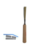 STUBAI Bildhauer-Stechbeitel geschliffen mit Holzheft Form 45 Breite 4 mm