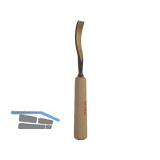 STUBAI Bildhauer-Stechbeitel geschliffen mit Holzheft Form 46 Breite 4 mm