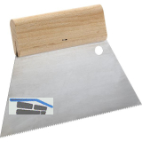SCHULLER Zahnspachtel mit Holzgriffleiste Breite 180 mm Quadratzahnung 6,0 mm