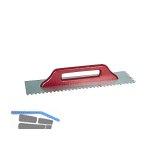 KAUFMANN Aufziehgl�tte (Schweizergl�tte) 500x130 mm rostfrei Zahnung 10 x 10 mm