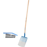 OFFNER Schotter-Koksgabel 9 Zinken Gr��e 340 x 250 mm mit Stiel