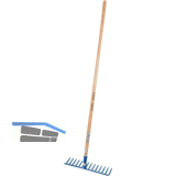 OFFNER Schotterrechen geh�rtet Breite 460 mm und 14 Zinken mit Stiel