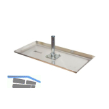 KRENHOF Alu-Betonschieber mit Gelenk-Stielhalterung 630 mm