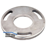 CROSO Bodenplatte mit 3 Langl�chern, � 100 mm, Loch � 43 mm,Edelstahl V2A