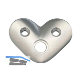 CROSO Eckmontageplatte f�r Rohr � 42,4 x 2,0 mm, Edelstahl V2A