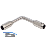 CROSO Eckverbinder 90� mit Bohrung � 12,2 mm,Edelstahl geschliffen V2A