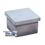 CROSO Endkappe eckig, 60 x 40 mm, Edelstahl geschliffen V2A