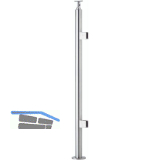 CROSO Fertigsteher mit 2 Klemmhalter f�r Bodenmontage, 970 mm, Edelstahl V2A