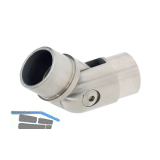 CROSO Gelenkst�ck f�r Rohr � 42,4 x 2,0 mm, Edelstahl geschliffen V2A