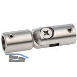 CROSO Gelenkverbinder, Bohrung � 12,2 mm, Edelstahl geschliffen V2A