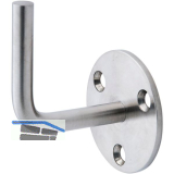 CROSO Handlauftr�ger mit Anschwei�ende, 3 Loch flacher Rosette � 70 mm, V2A