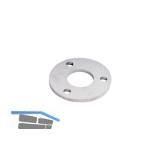 CROSO Ronde � 120 mm, Bohrung 49 mm, inkl. 3 Au�enbohrungen, Edelstahl V2A