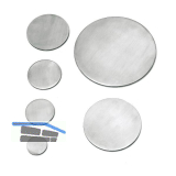 CROSO Ronde � 48 mm, Materialst�rke 4 mm, Edelstahl einseitig geschliffen V2A