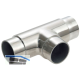 CROSO T-Verbinder f�r Rohr � 42,4 x 2,0 mm, Edelstahl geschliffen V2A