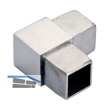 CROSO Eckbogen 90� f�r Vierkantrohr 40 x 40 x 2,0 mm, Edelstahl geschliffen V4A