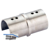 CROSO Verbinder f�r Rundrohr � 42,4 x 1,5 mm, Edelstahl geschliffen V4A