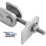 Anschwei�torband verstellbar, L�nge 129 mm, Edelstahl V2A