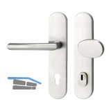 SH-Wechselgarnitur ARC - auf Schild PZ92, mit Kzs., Edelstahl, RC2, H�he 16 mm