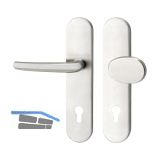 SH-Wechselgarnitur BR�NN - auf Schild PZ88, ohne Kzs., Edelstahl, RC2