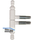 SFS Einbohrband mit Zierkopf, 13 mm, Stahl wei� RAL 9016