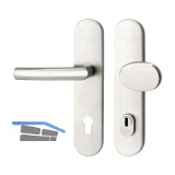 SH-Wechselgarnitur RIGA - auf Schild PZ88, mit Kzs., Edelstahl, RC2