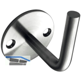 CROSO Handlauftr�ger mit Anschwei�ende, 2-Loch flache Rosette � 70 mm, V2A