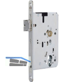 BKS Fluchtt�rschloss B-21110-22-L-8 2-flg. Funktion B, Rundstulp 24,PZ 65 univ.