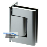 Pendelt�rband Biloba 90� Glas-Wand, einseitige Platte,Aluminium Edelstahl-Effekt