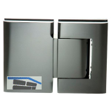 Pendelt�rband Biloba 90� Glas-Glas, mit Feststellung 90�, Alu Edelstahl-Effekt