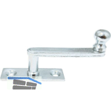 Fensterreiber auf eckiger Platte, 17 mm, Stahl verzinkt silberf�rbig