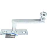 Fensterreiber auf eckiger Platte, 20 mm, Stahl verzinkt silberf�rbig