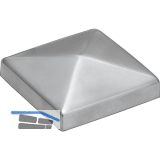 Pfosten-Abdeckkappen f�r Holzpfosten 50 x 50, Edelstahl geschliffen V2A