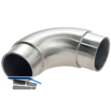 CROSO Rundbogen 90� f�r Rohr � 33,7 x 2,0 mm, Edelstahl geschliffen V2A