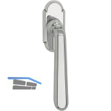 MARCHESI Fenstergriff ALT-WIEN - verdeckt geschraubt, 7x35, Messing verchromt