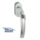 HOPPE Fenstergriff ATLANTA sperrbar Secustik, Aluminium silber eloxiert