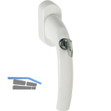 HOPPE Fenstergriff ATLANTA sperrbar Secustik, Aluminium wei�