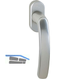 HOPPE Fenstergriff LUXEMBOURG - VarioFit, VK 7 x 32 - 42 mm, silber eloxiert