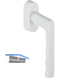 HOPPE Fenstergriff HAMBURG - SecuForte, Aluminium wei�