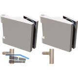 SOLIDO Glast�rbandset Office m. Rahmenteil f. Stahlzarge M10x1,rechts,mattnickel