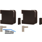 SOLIDO Glast�rbandset Office m. Rahmenteil f. Stahlzarge M10x1,links,Alu schwarz