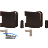 SOLIDO Glast�rbandset Office m. Rahmenteil f.Stahlzarge M10x1,rechts,Alu schwarz