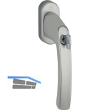 HOPPE Fenstergriff LI�GE - Sperrzylinder, Vierkant 7x32, 35 Nm, Edelstahl-Effekt