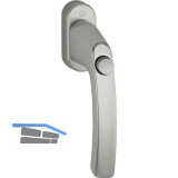 HOPPE Fenstergriff LI�GE - Druckknopf, Vierkant 7 x 32 mm, Alu Edelstahl Effekt