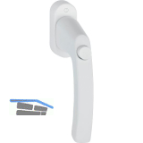 HOPPE Fenstergriff LI�GE - Druckknopf, Vierkant 7 x 32 mm, Alu wei�